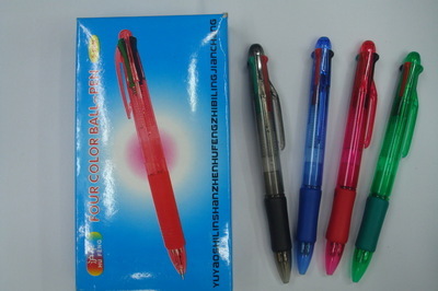 【4色笔 圆珠笔 多款颜色可供选择 按动型】价格,厂家,图片,圆珠笔、原子笔,王忠英(个体经营)